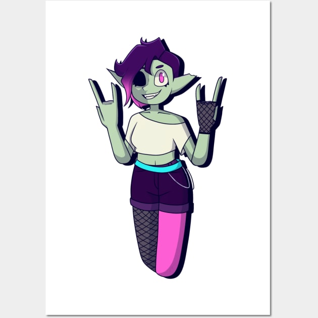 Alt Zombie Girl Wall Art by WhiteRabbitWeirdo